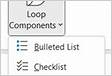 Utilizar componentes loop no Outlook